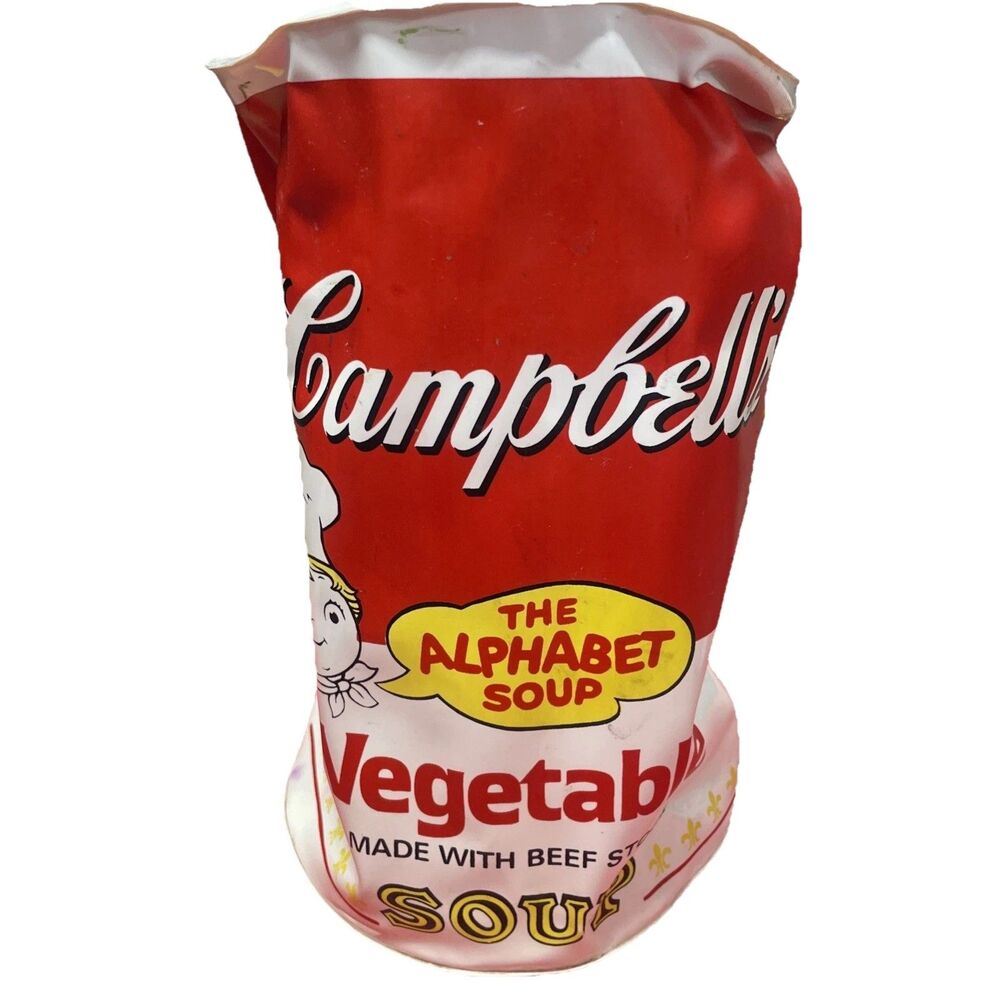Vintage 1960’s Campbell Soup Vinyl Bag Merry Toys Taiwan Vegetable Soup Pop Art